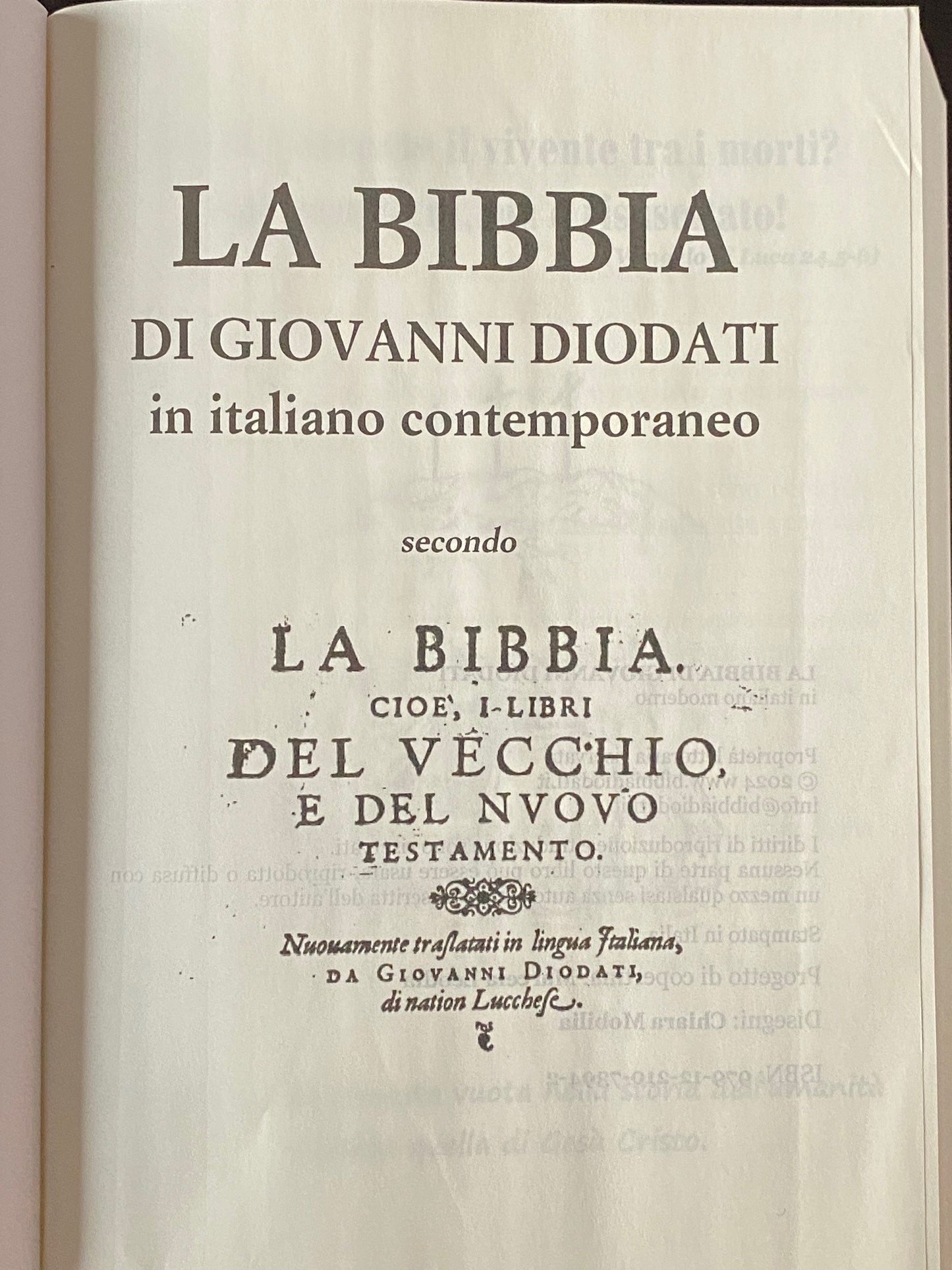 La Bibbia di Giovanni Diodati